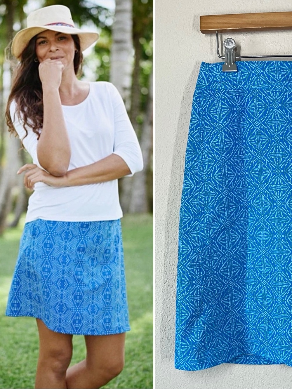 RIPSKIRT HAWAII Length 2 Aztec Print Wrap Skirt Large Geometric Beach Resort